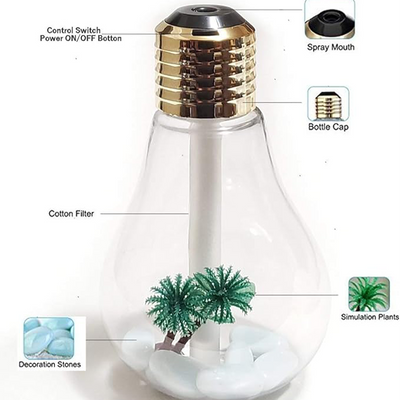 USB Portable Desktop Bulb Air Humidifier with On/Off 7 Color