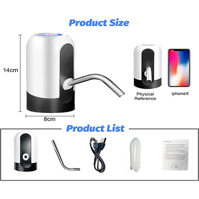 Water Bottle Pump, USB Charging Portable