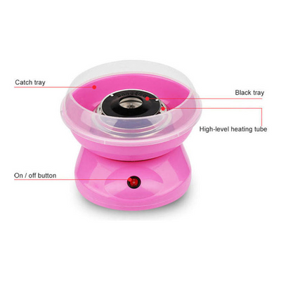 Automatic Mini Diy Cotton Candy Maker Pink 26x13x26cm