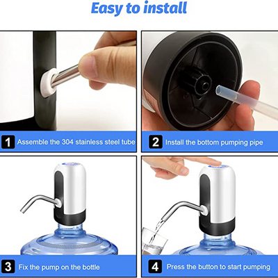 Water Bottle Pump, USB Charging Portable