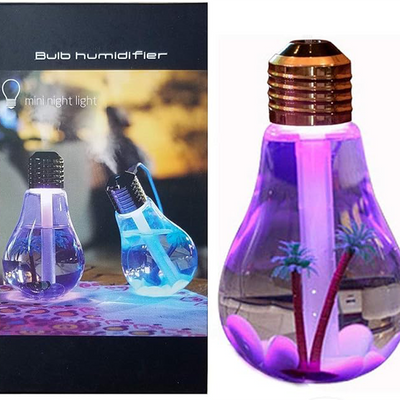 USB Portable Desktop Bulb Air Humidifier with On/Off 7 Color