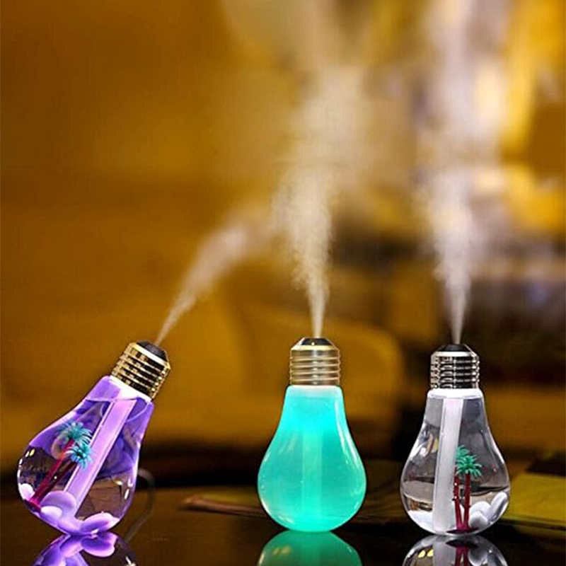 USB Portable Desktop Bulb Air Humidifier with On/Off 7 Color